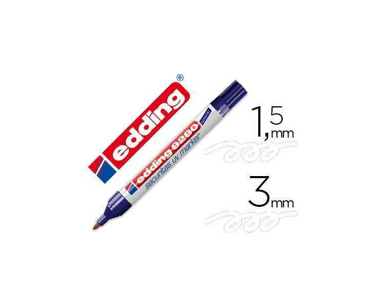 Rotulador edding marcador de seguridad visible bajo la luz ultravioleta punta redonda 1,5 mm