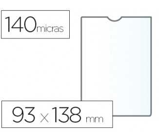 Funda portadocumento esselte plastico transparente q40 micras tamaño 93x138 mm