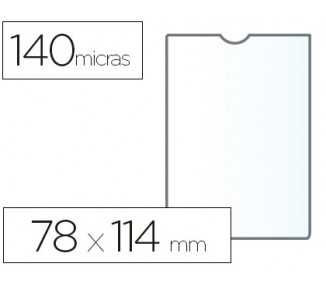 Funda portadocumento esselte plastico transparente 140 micras tamaño 78x114 mm