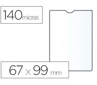 Funda portadocumento esselte plastico transparente 140 micras tamaño 67x99 mm