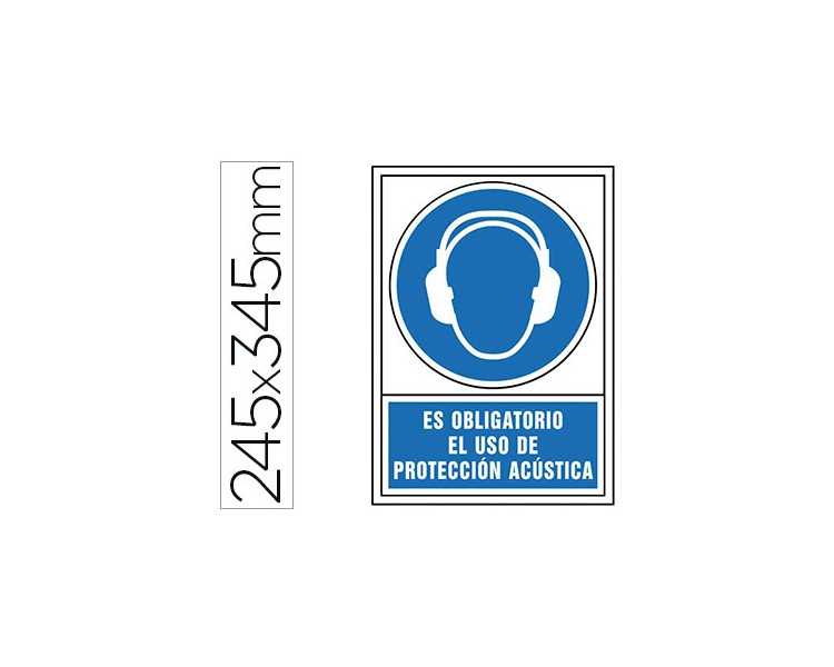 Pictograma syssa señal de obligacion es obligatorio el uso de proteccion acustica en pvc 245x345 mm