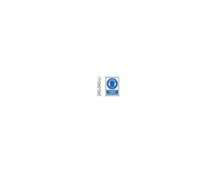 Pictograma syssa señal de obligacion es obligatorio el uso de proteccion acustica en pvc 245x345 mm