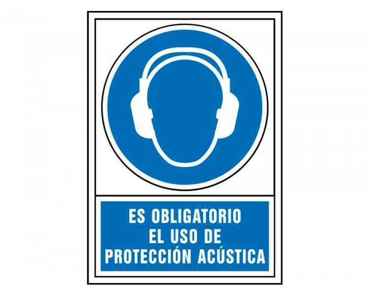Pictograma syssa señal de obligacion es obligatorio el uso de proteccion acustica en pvc 245x345 mm