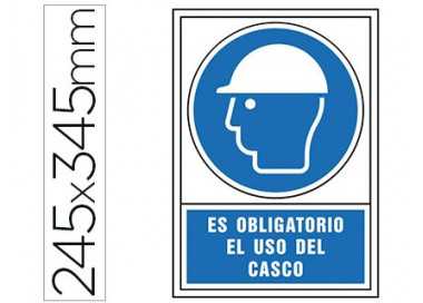 Pictograma syssa señal de obligacion es obligatorio el uso de casco en pvc 245x345 mm