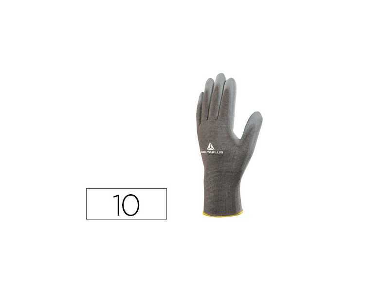 Guantes deltaplus poliester antideslizante lavable especial para manipulacion y manutencion gris talla 10
