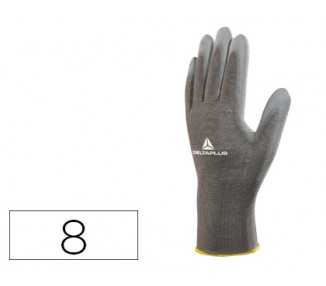 Guantes deltaplus poliester antideslizante lavable especial para manipulacion y manutencion gris talla 8