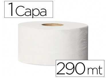 Papel higienico tork minijumbo 1 capa 290 mt para dispensador t2
