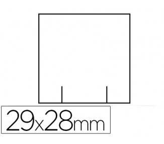 Etiquetas meto blanca 29x28 mm troquelada rollo de 700 etiquetas