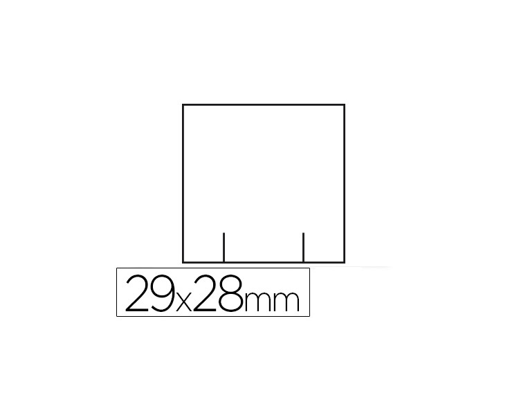 Etiquetas meto blanca 29x28 mm troquelada rollo de 700 etiquetas