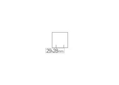 Etiquetas meto blanca 29x28 mm troquelada rollo de 700 etiquetas