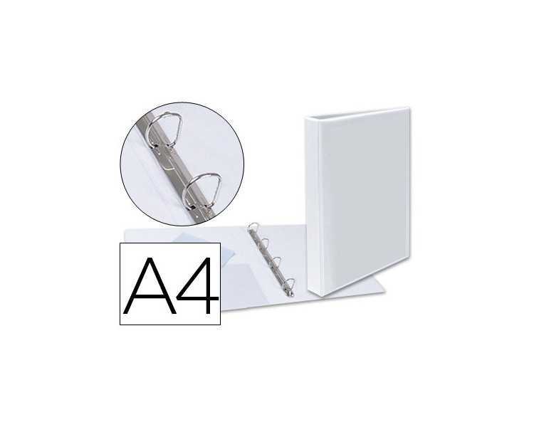 Carpeta canguro 4 anillas mixtas 25mm esselte a4 plastico blanca