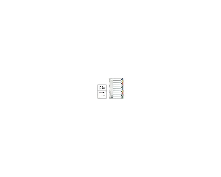 Separador esselte plastico juego de 10 separadores folio con 5 colores multitaladro