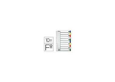 Separador esselte plastico juego de 10 separadores folio con 5 colores multitaladro