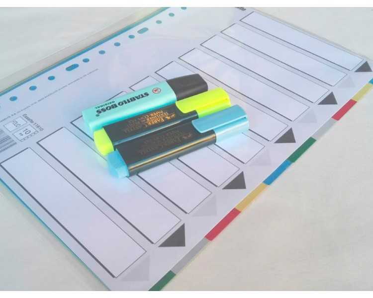 Separador esselte plastico juego de 10 separadores folio con 5 colores multitaladro