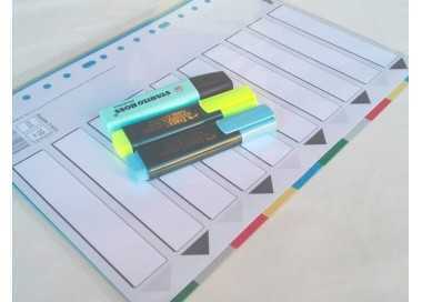 Separador esselte plastico juego de 10 separadores folio con 5 colores multitaladro