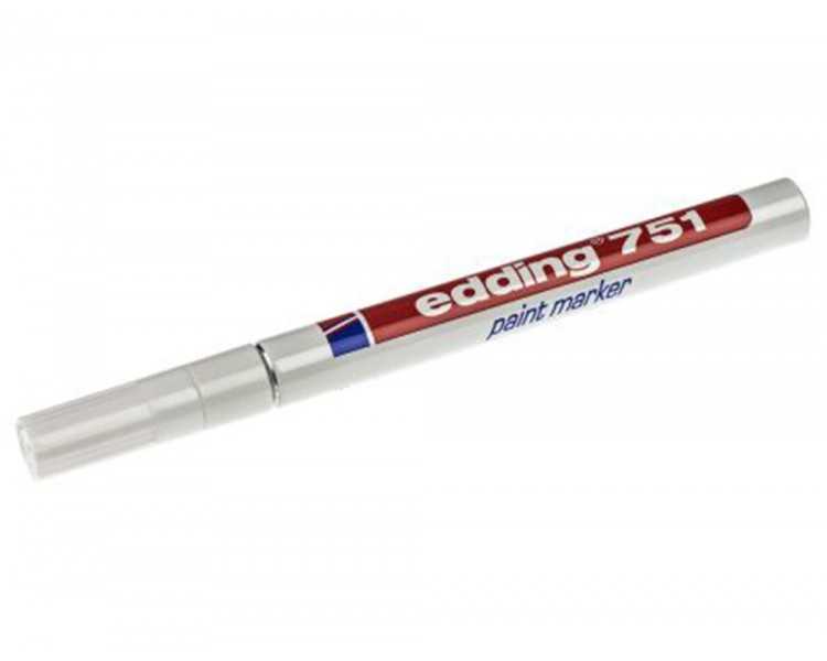 Rotulador edding punta fibra 751 blanco punta redonda 1-2 mm