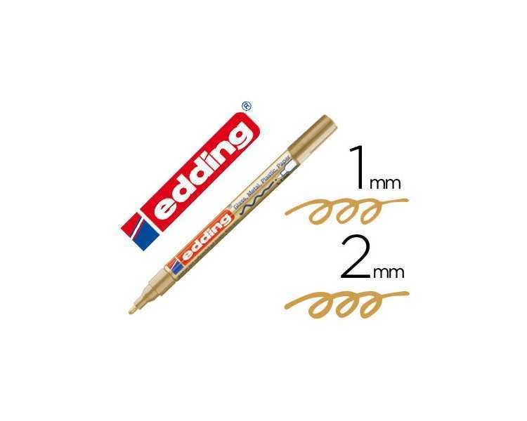 Rotulador edding punta fibra 751 oro punta redonda 1-2 mm