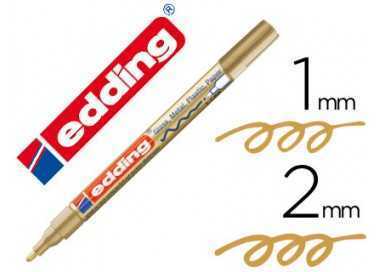 Rotulador edding punta fibra 751 oro punta redonda 1-2 mm