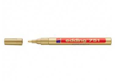 Rotulador edding punta fibra 751 oro punta redonda 1-2 mm