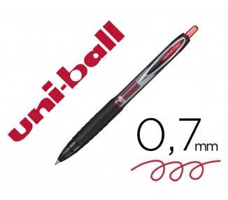 Boligrafo uni-ball signo 207e retractil 0,7 mm color rojo