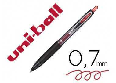 Boligrafo uni-ball signo 207e retractil 0,7 mm color rojo