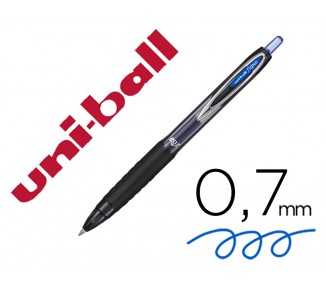 Boligrafo uni-ball signo 207e retractil 0,7 mm color azul