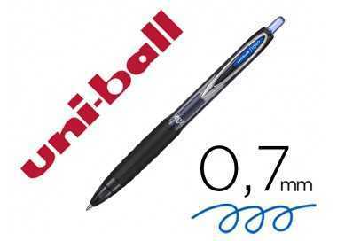 Boligrafo uni-ball signo 207e retractil 0,7 mm color azul