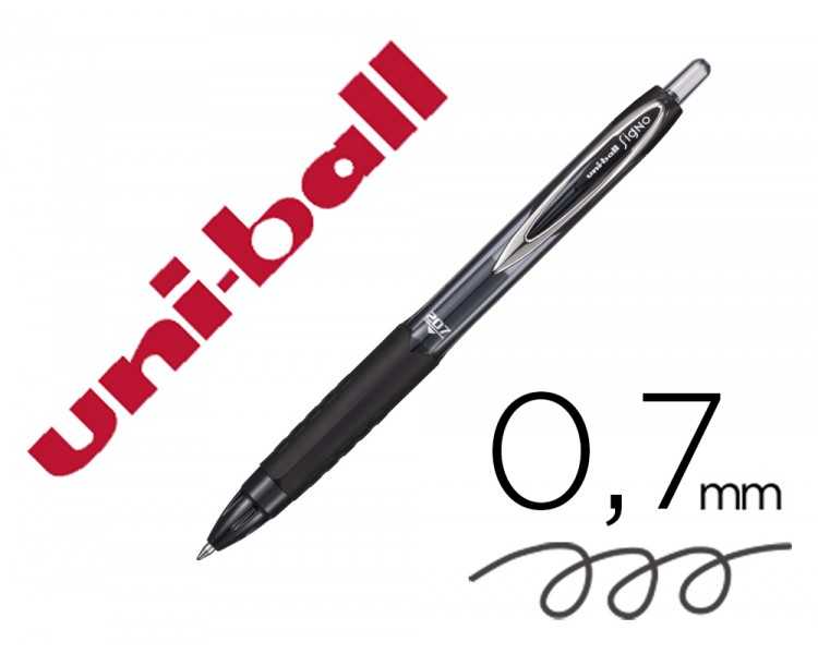 Boligrafo uni-ball signo 207e retractil 0,7 mm color negro