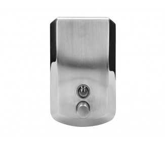 Dispensador manual q-connect de jabon 800 ml acero inoxidable 115x56x179mm
