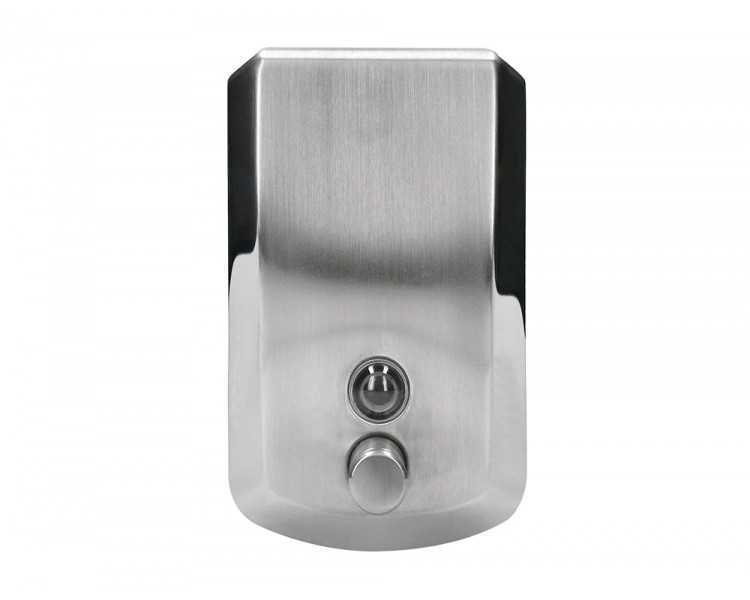 Dispensador manual q-connect de jabon 800 ml acero inoxidable 115x56x179mm