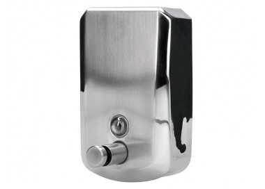 Dispensador manual q-connect de jabon 800 ml acero inoxidable 115x56x179mm