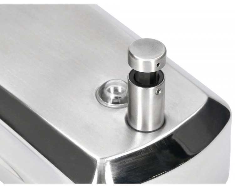 Dispensador manual q-connect de jabon 800 ml acero inoxidable 115x56x179mm
