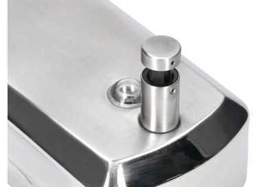 Dispensador manual q-connect de jabon 800 ml acero inoxidable 115x56x179mm