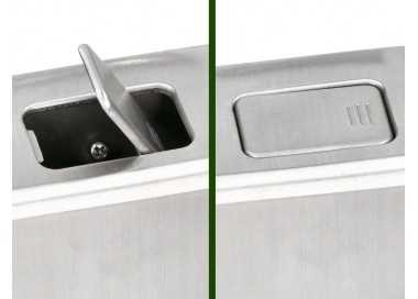 Dispensador manual q-connect de jabon 800 ml acero inoxidable 115x56x179mm