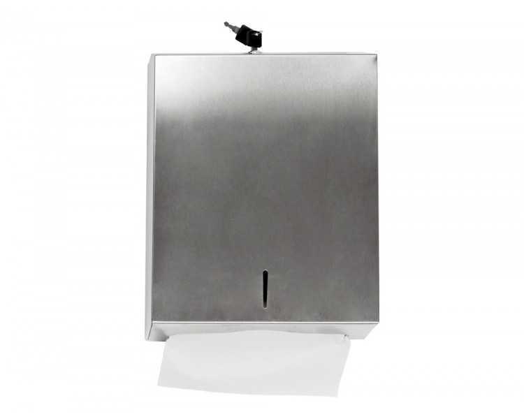 Dispensador q-connect de toallitas de papel acero inoxidable 283x100x365 mm