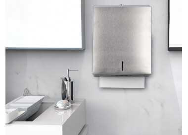 Dispensador q-connect de toallitas de papel acero inoxidable 283x100x365 mm Dispensador q-connect de toallitas de papel acero inoxidable 283x100x365 mm