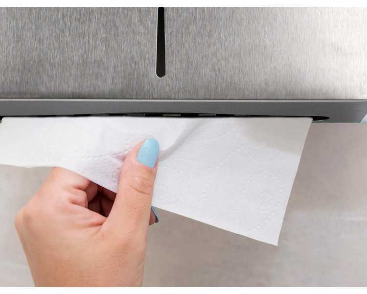 Dispensador q-connect de toallitas de papel acero inoxidable 283x100x365 mm