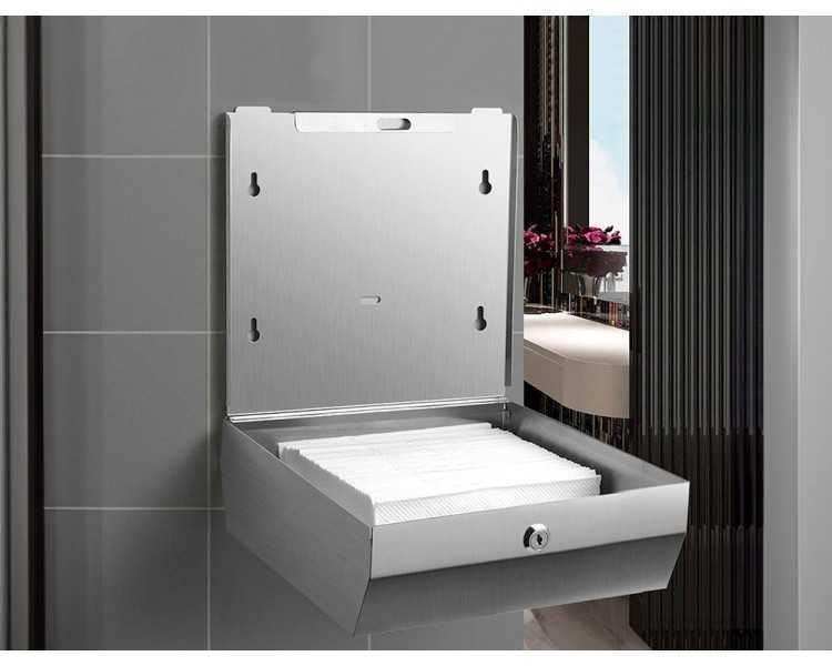 Dispensador q-connect de toallitas de papel acero inoxidable 283x100x365 mm
