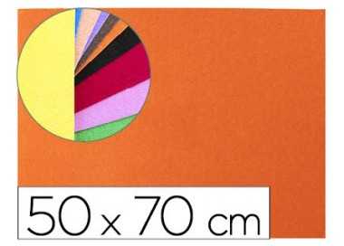 Goma eva liderpapel 50x70cm 60g/m2 espesor 2mm textura toalla naranja
