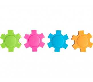 Goma liderpapel mecano con forma de rueda colores surtidos