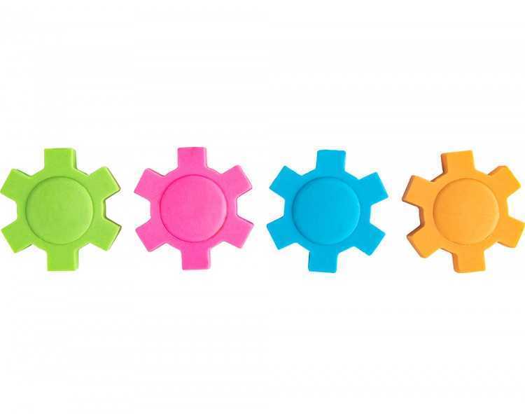 Goma liderpapel mecano con forma de rueda colores surtidos