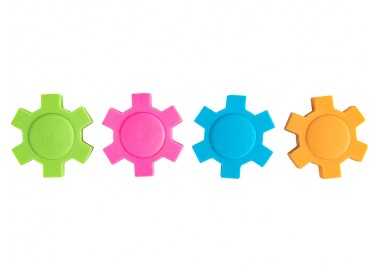 Goma liderpapel mecano con forma de rueda colores surtidos