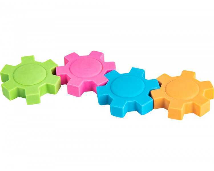 Goma liderpapel mecano con forma de rueda colores surtidos