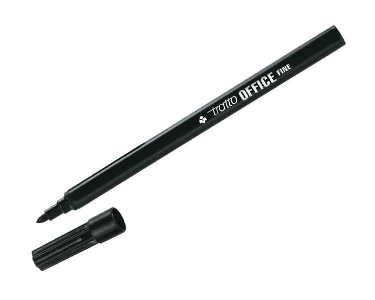Rotulador tratto office fine punta de fibra trazo 0,7 mm negro