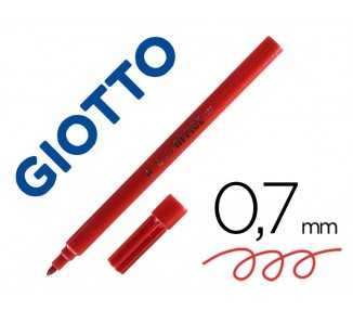 Rotulador tratto office fine punta de fibra trazo 0,7 mm rojo