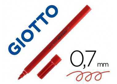 Rotulador tratto office fine punta de fibra trazo 0,7 mm rojo