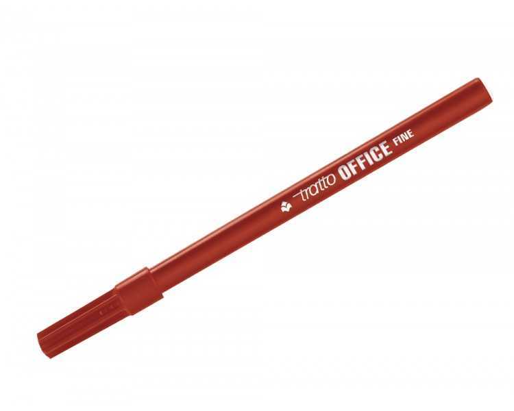 Rotulador tratto office fine punta de fibra trazo 0,7 mm rojo