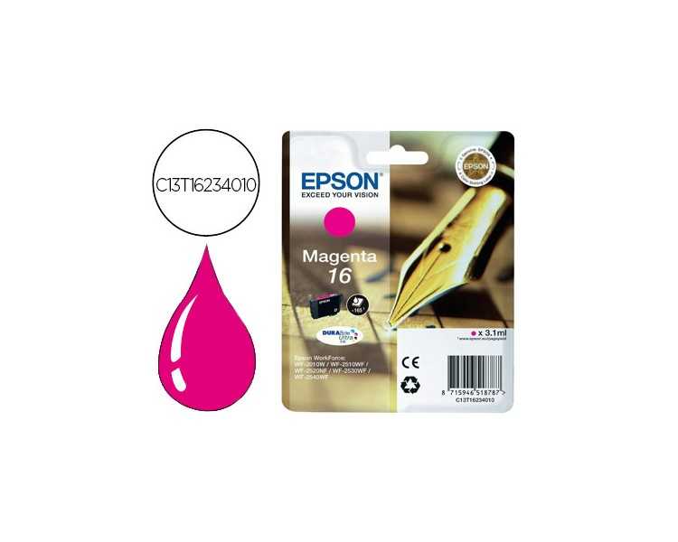 Ink-jet epson 16 wf2010w wf2510wf wf2520nf wf2530wf wf2540wf magenta 175 pag
