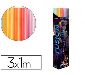 Papel kraft fusion 1x3 mt expositor 24 rollos colores surtidos
