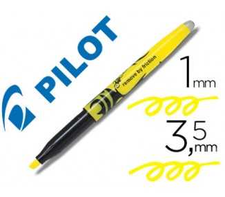 Rotulador pilot frixion light fluorescente borrable punta defibra color amarillo